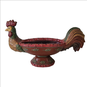 Dept. 56 Rooster Serving Bowl THANKSGIVING FALL HOLIDAYS! Rare